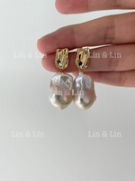 Sunset Baroque Pearl Earing