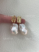 Sunset Baroque Pearl Earing