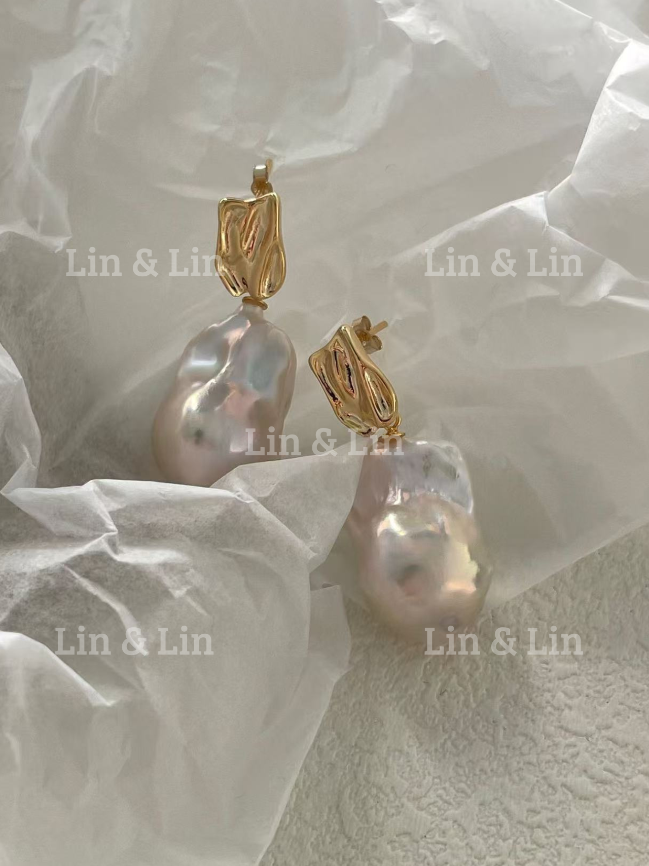 Sunset Baroque Pearl Earing