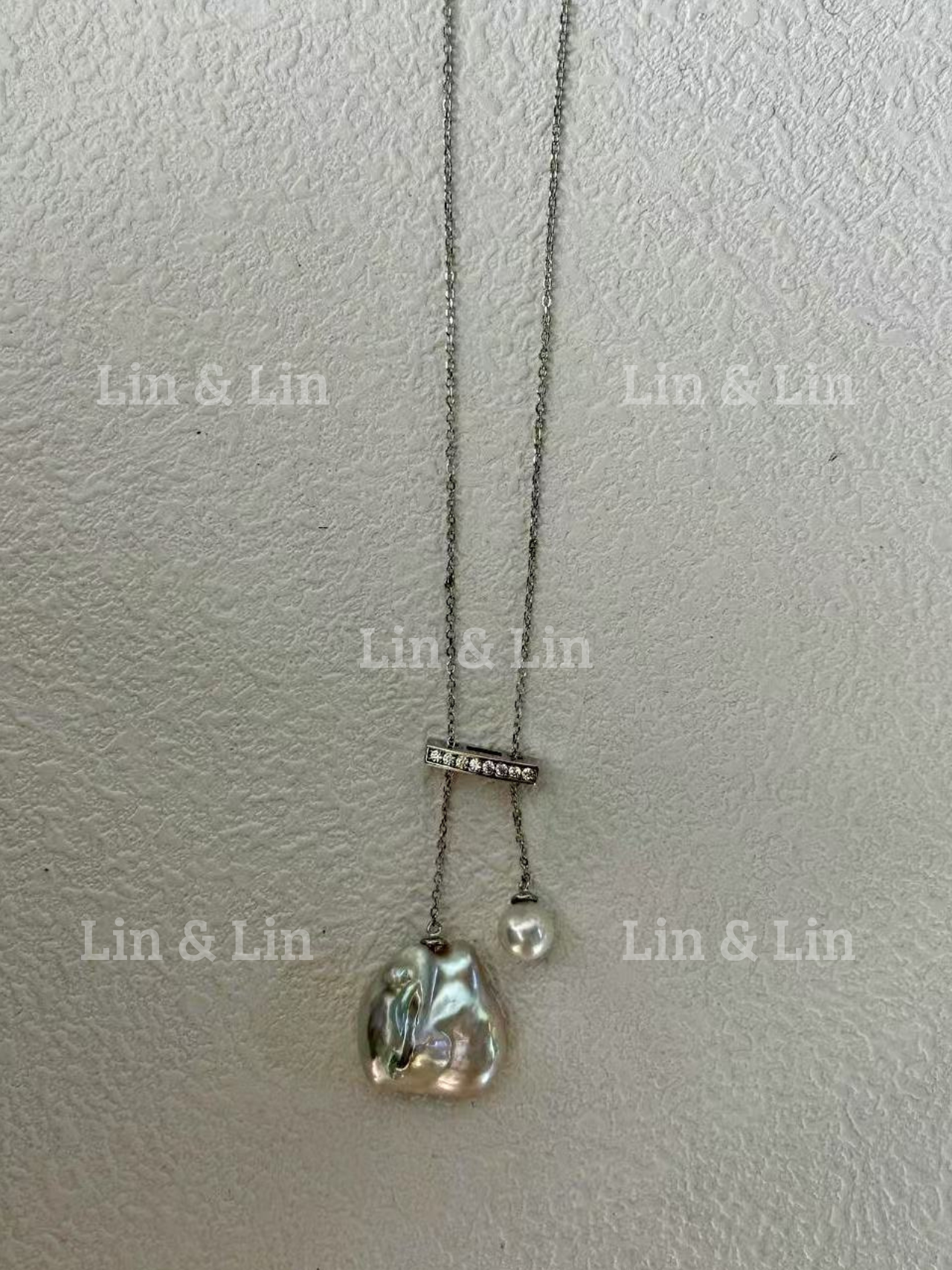 Signature Collection - The Moon Necklace  Baroque Sea Water Pearl