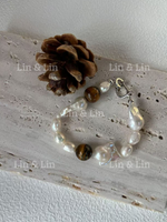 Amber Baroque Pearl Bracelet